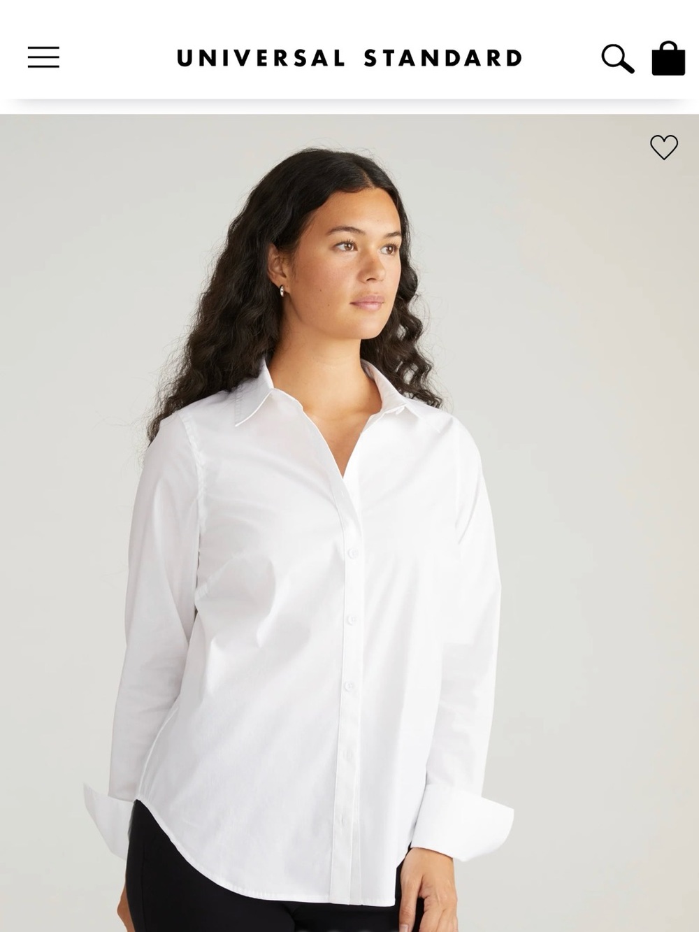 Universal Standard Crisp White Button-Down Shirt